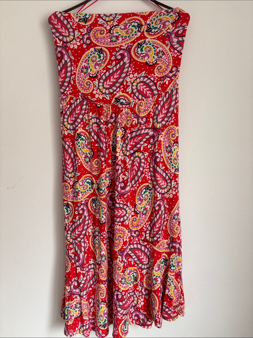 Boden Lilah Versatile Multi-Way Sundress, Tube-top, Halter Size 8 L Red Paisley